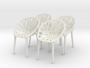 Chair 10. 1:24 Scale in White Natural Versatile Plastic