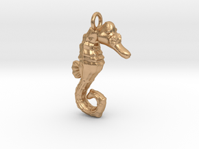 Seahorse Pendant in Natural Bronze