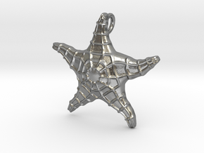 Starfish Pendant in Natural Silver