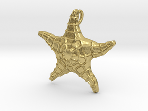 Starfish Pendant in Natural Brass