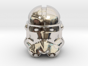 Echo- Season 7 Helmet | CCBS Scale in Rhodium Plated Brass