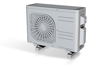 Air conditioner 01. 1:24 Scale in Tan Fine Detail Plastic