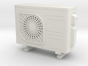 Air conditioner 01. 1:24 Scale in White Natural Versatile Plastic