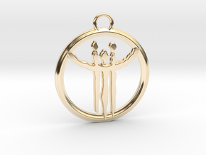 Formless Oedon Pendant in 14k Gold Plated Brass