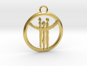 Formless Oedon Pendant in Polished Brass