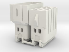 Late Westy Fuse Block Universal Male and Female in White Natural Versatile Plastic