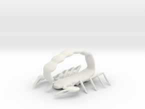scorpion sml sting pendant in White Natural Versatile Plastic