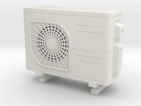 Air conditioner 01. 1:12 Scale in White Natural Versatile Plastic