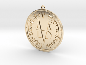Coin Game of Thrones Pendant Two sides in 14K Yellow Gold