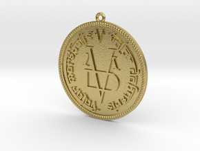 Coin Game of Thrones Pendant Two sides in Natural Brass