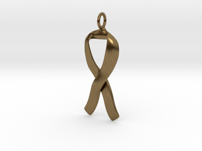 Ribbon Pendant Solid in Natural Bronze