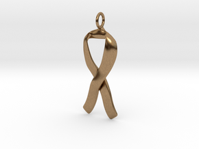 Ribbon Pendant Solid in Natural Brass