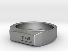 Enter key Ring in Natural Silver: 5 / 49