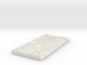 Mayan Tiles 4 x 2 Sun Over Coatl in White Natural Versatile Plastic