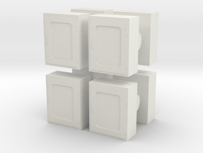 Fire Hose Box (x8) 1/72 in White Natural Versatile Plastic