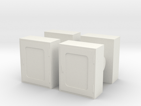 Fire Hose Box (x4) 1/56 in White Natural Versatile Plastic