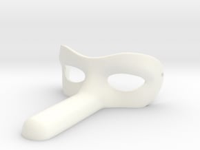 Clockwork Orange Mask Top in White Processed Versatile Plastic