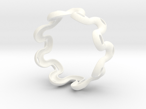 Wavy bracelet 2 - 75 in White Processed Versatile Plastic