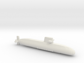Oyashio-class submarine, Full Hull, 1/1250 in White Natural Versatile Plastic