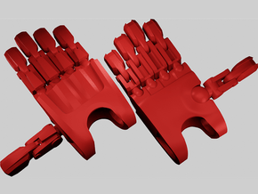 B:JtO articulated hands [Toa version] in Red Processed Versatile Plastic