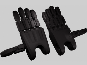 B:JtO articulated hands [Alternative version] in Black Natural Versatile Plastic