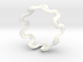 Wavy bracelet 2 - 70 in White Processed Versatile Plastic