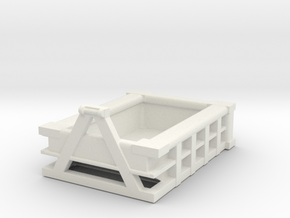 5Yd Construction Dumpster 1/76 in White Natural Versatile Plastic
