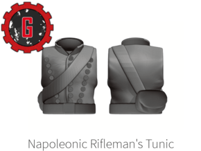 28mm heroic Rifleman's Tunic in Tan Fine Detail Plastic