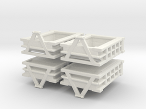 5Yd Construction Dumpster (x4) 1/160 in White Natural Versatile Plastic