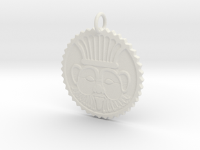 Bes amulet in White Natural Versatile Plastic