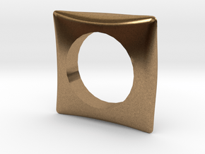 Curved Ring 18mm in Natural Brass