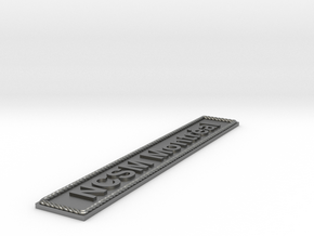 Nameplate NCSM Montréal  in Natural Silver