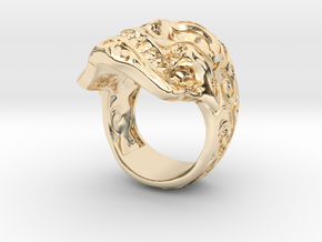 Skull Ring  in 14k Gold Plated Brass