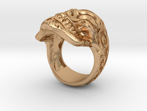 Skull Ring  in Natural Bronze