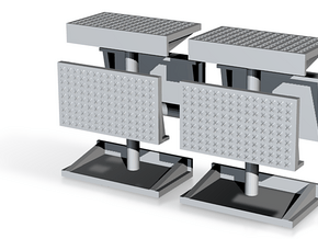 1/50th Semi Truck Frame mounted platform Steps in Tan Fine Detail Plastic