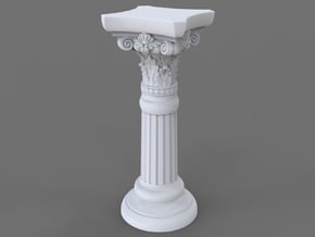 Greek Pillar in White Natural Versatile Plastic