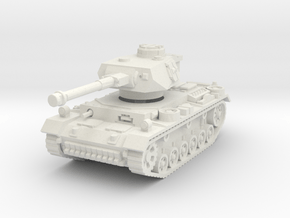 Panzer III K (Pz IV Turret) 1/76 in White Natural Versatile Plastic