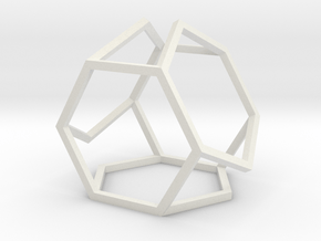 HexDex Desk Toy 1.5" in White Natural Versatile Plastic