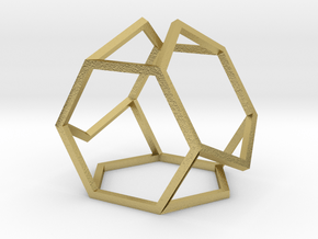 HexDex Desk Toy 1.5" in Natural Brass