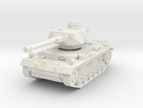 Panzer III K (Pz IV Turret) 1/120 in White Natural Versatile Plastic