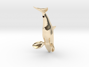 Orca-Male-Hollow in 14k Gold Plated Brass