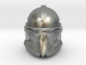 Neyo/Fordo/BARC Trooper Helmet | CCBS Scale in Natural Silver
