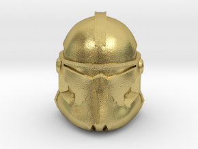 Neyo/Fordo/BARC Trooper Helmet | CCBS Scale in Natural Brass