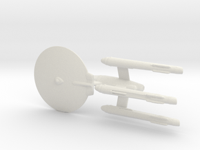 USS Federation Refit in White Natural Versatile Plastic