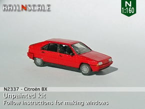 Citroën BX (N 1:160) in Smooth Fine Detail Plastic