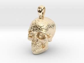Skull Pendant in 14K Yellow Gold