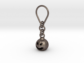 Halloween keychain  in Polished Bronzed Silver Steel