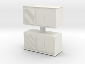 Electrical Cabinet (x2) 1/76 in White Natural Versatile Plastic