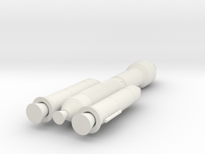 Chandrayaan 2 Rocket - 10cm in White Natural Versatile Plastic