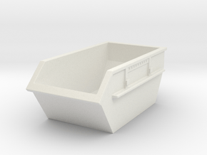 Construction Waste Container 1/87 in White Natural Versatile Plastic